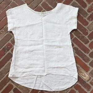 Terzo Millennio Made In Italy 100% Linen Blouse Top